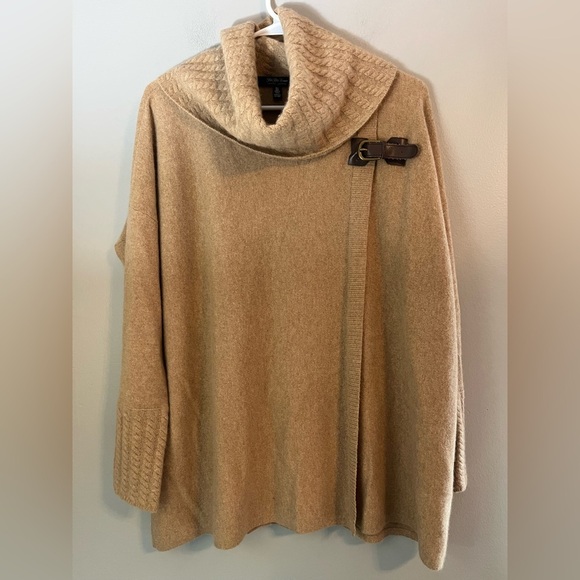 Saks Fifth Avenue 100% Cashmere Tunic Cowl Neck Sweater Size M/L - Picture 1 of 12